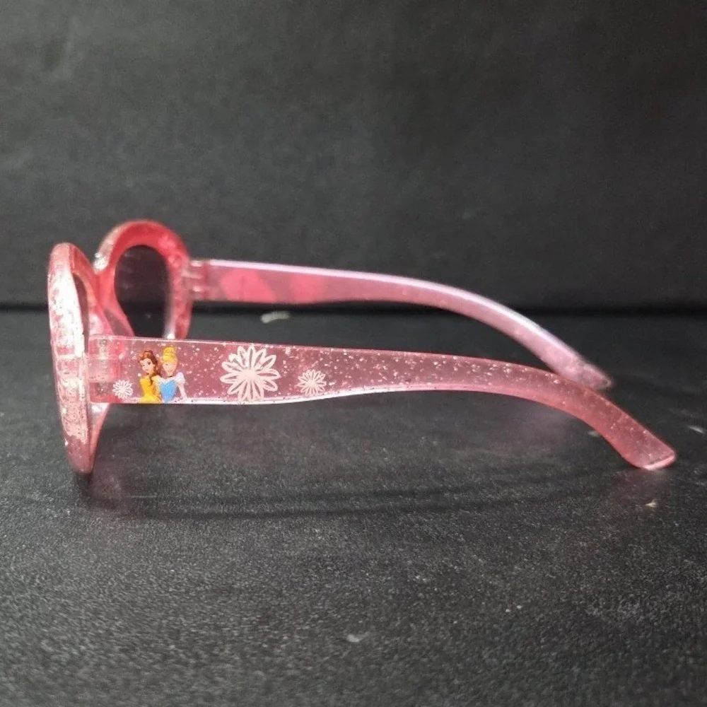 Disney Princess Kids‎ Pink Glitter Sunglasses, Ariel Cinderella Belle Rapunzel